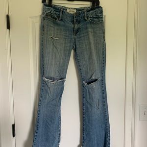 Distressed Y2K ABERCROMBIE & FITCH Low Rise Flare Jeans